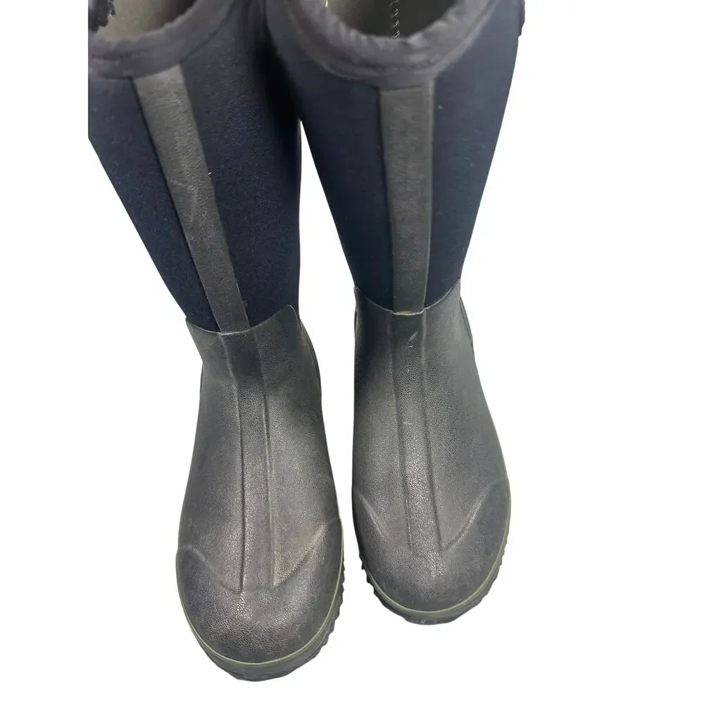 Bogs Classic High Waterproof Snow Boots Rubber Neoprene Black